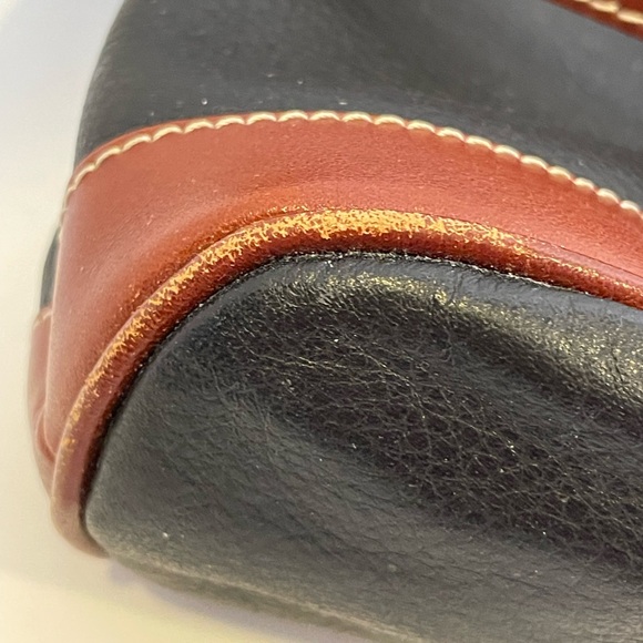 BALLY Vintage Black & Brown Bucket Pebbled & Smooth Leather...